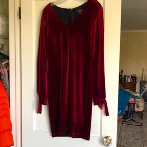Velour Dress, Burgandy / Wine